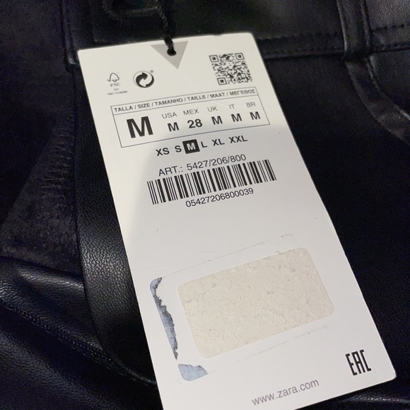 Zara Pants & Jumpsuits Beautiful Faux Leather Leggings With Pockets